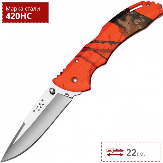 Нож BUCK 0286CMS9 BANTAM ORANGE BLAZE B0286CMS9